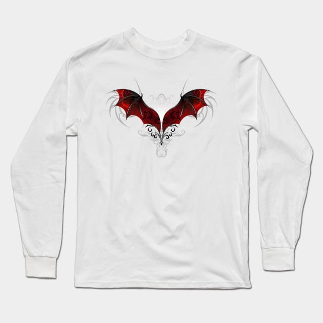 Wings of Dragon ( Red Dragon Wings ) Long Sleeve T-Shirt by Blackmoon9